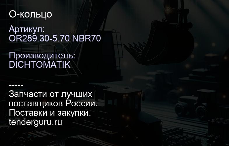 OR289.30-5.70 NBR70 О-кольцо | купить запчасти